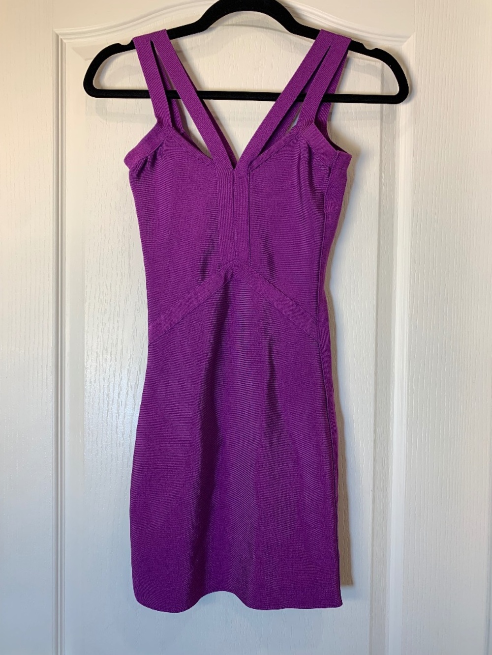 Marciano Purple Bodycon Dress XS Gold Zip Night Out Party Colourful